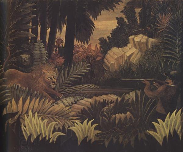 Henri Rousseau The Lion Hunter China oil painting art